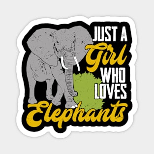 Just A Girl Who Loves Elephants Magnet