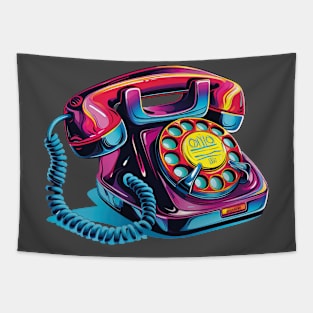 Synthwave Telephone Tapestry