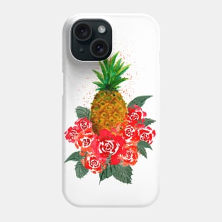 Red Roses and Pineapple Phone Case