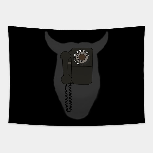 Black Phone Tapestry by RickdelaTorre