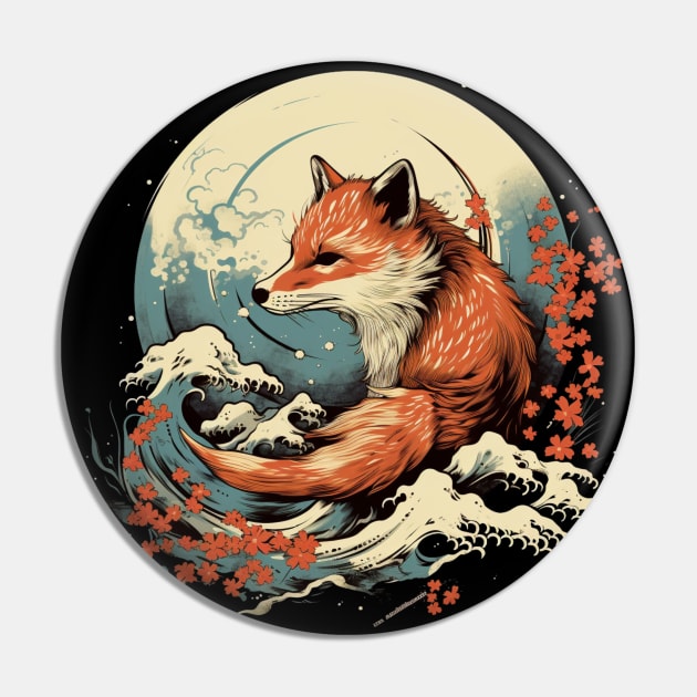 Graceful Fox Spirit Pin by DarkSideRunners