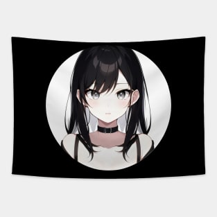 cute anime girl portrait Tapestry