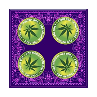 Purple Medical Marijuana Bandana #2 T-Shirt