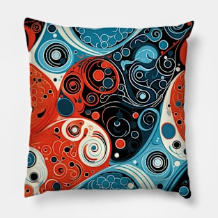 Abstract Swirls and Waves Effect illustration Pillow