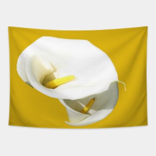 Beautiful White Calla Flowers Cut Out Tapestry