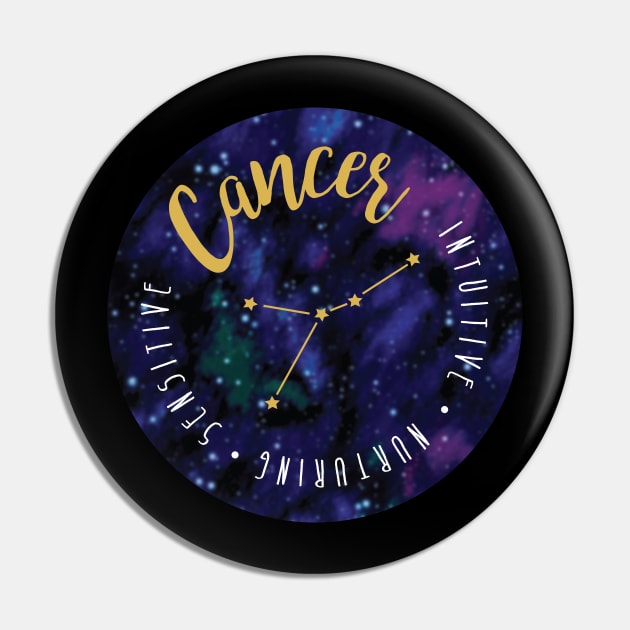 Cancer Zodiac Pin by CreativeHermitCo