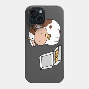 Cow with a Box of Pizza Phone Case