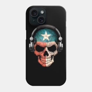 Dark Skull Deejay with Texas Flag Phone Case