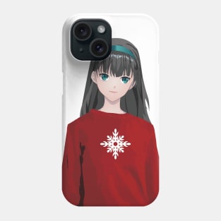 Anime Girl With Christmas Sweater Phone Case