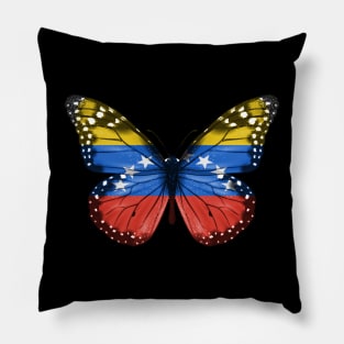 Venezuelan Flag  Butterfly - Gift for Venezuelan From Venezuela Pillow