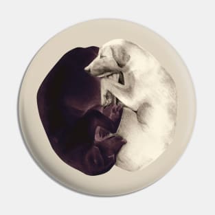 yin-yang dogs Pin