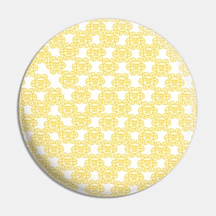 Dark Yellow Sun Pattern Pin