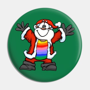 Rainbow Santa Pin