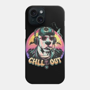 Urban Style Dog Wearing Headphones Phone Case