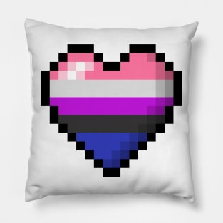 Gender Fluid Pixel Heart Pillow