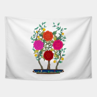 Minhwa: Peony and Citron Tree A Type Tapestry