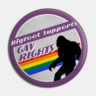 Gay Pride Bigfoot Pin