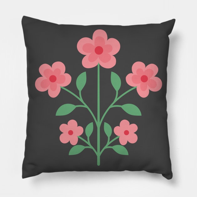 Cut Cartoon Flower Pillow by SWON Design