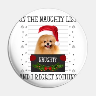 On The Naughty List, And I Regret Nothing Pin