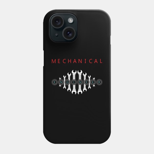 mechanical engineer text & logo Phone Case by PrisDesign99