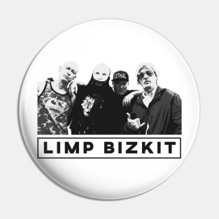 Limp Bizkit Black And White Nu Metal Pin