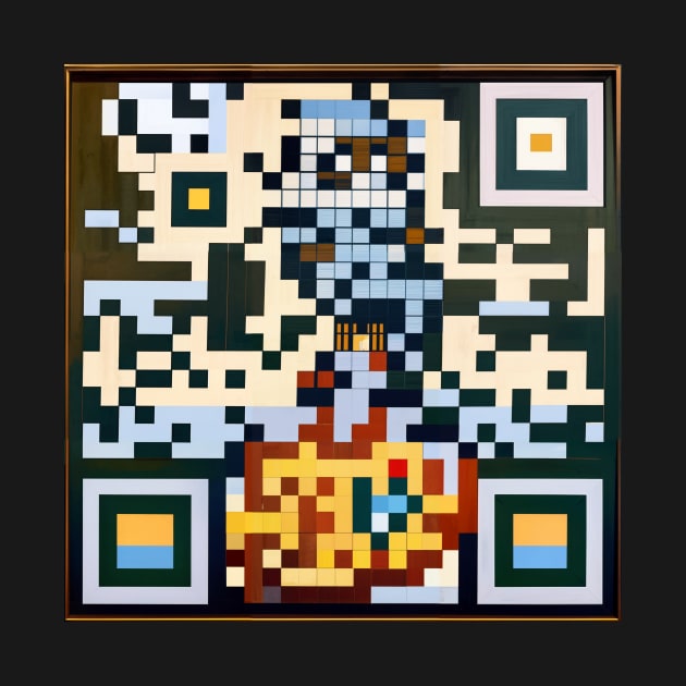 RickRoll QR Code Abstract Block Painting by ravel.live