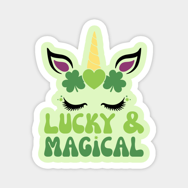 Lucky & Magical St. Patrick's Day Unicorn Magnet by The WYLD Tribe