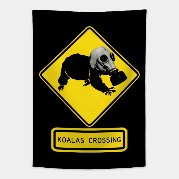 Koalas Crossing Tapestry by SteelWoolBunny