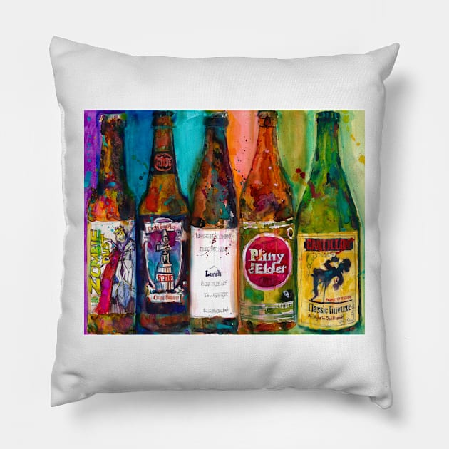 Zombie Dust, Dead Man Ale, Lunch, PlinytheEdler, Centillion Combo Fancy Beer Man Cave Pillow by dfrdesign