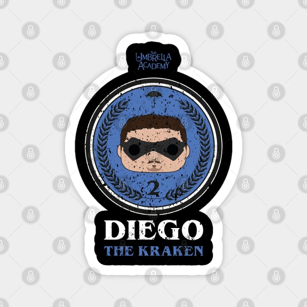 UMBRELLA ACADEMY 2: DIEGO THE KRAKEN (GRUNGE STYLE) Magnet by FunGangStore