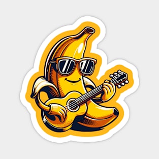 Banana Playing Guitar Magnet