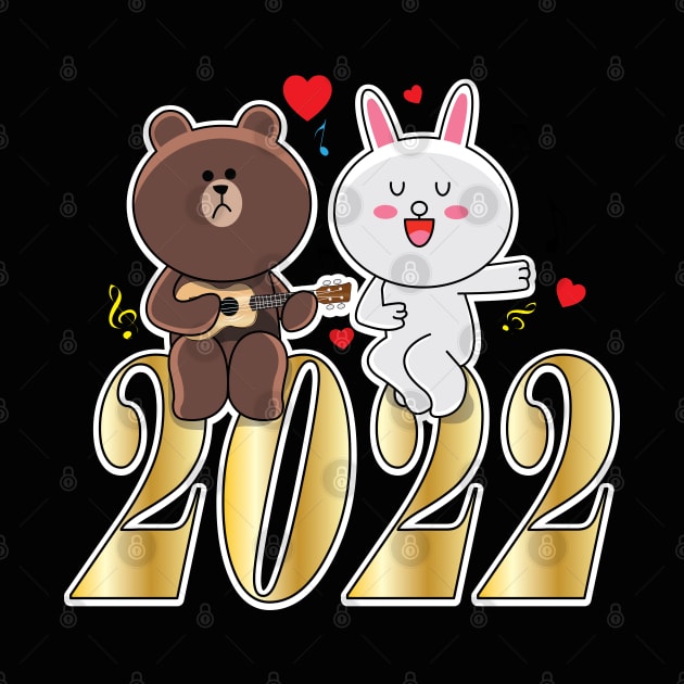 Brown Bear Cony Bunny Rabbit New Year 2022 by ArticArtac