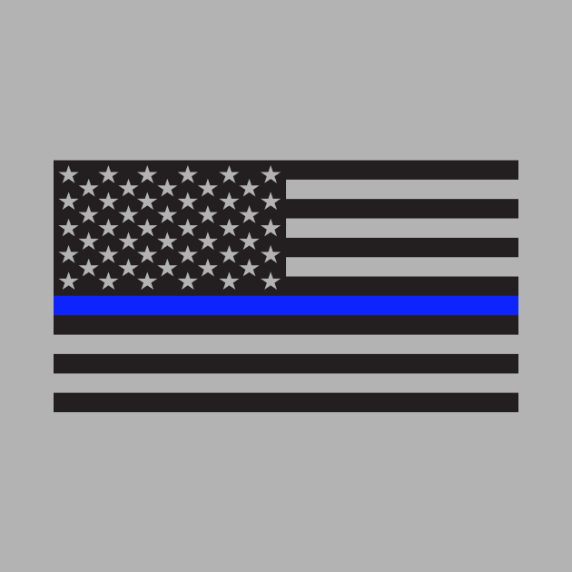 Thin Blue Line US Flag by Echo9Studio