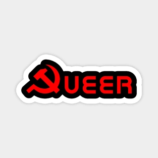 Queer Communist Hammer and Sickle Communism Symbol Magnet