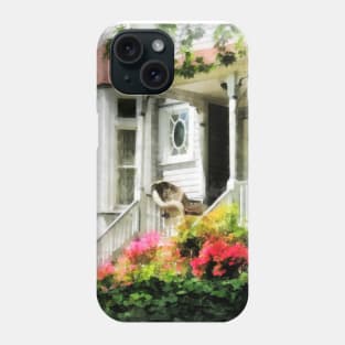 Spring - Azaleas by Porch With Wicker Chair Phone Case