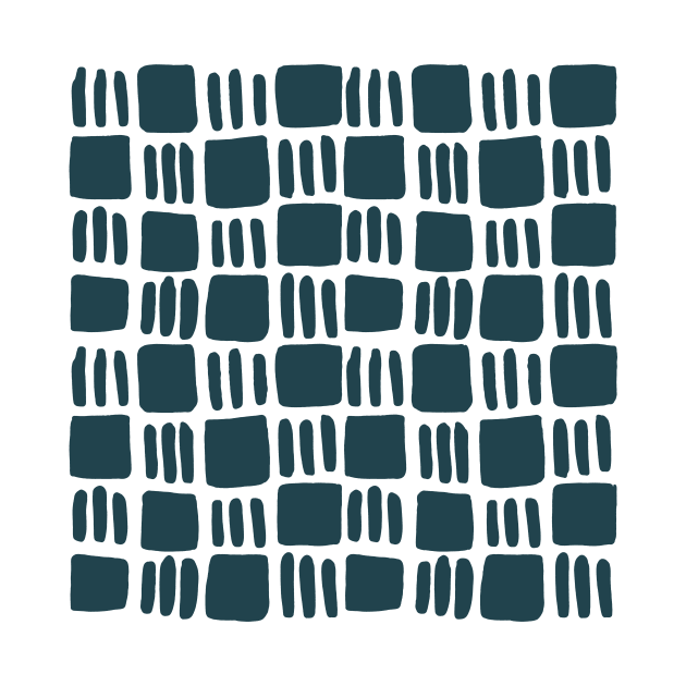 Abstract squares - teal by wackapacka