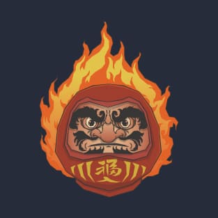 Japanese Traditional Daruma Doll Burning Daruma T-Shirt