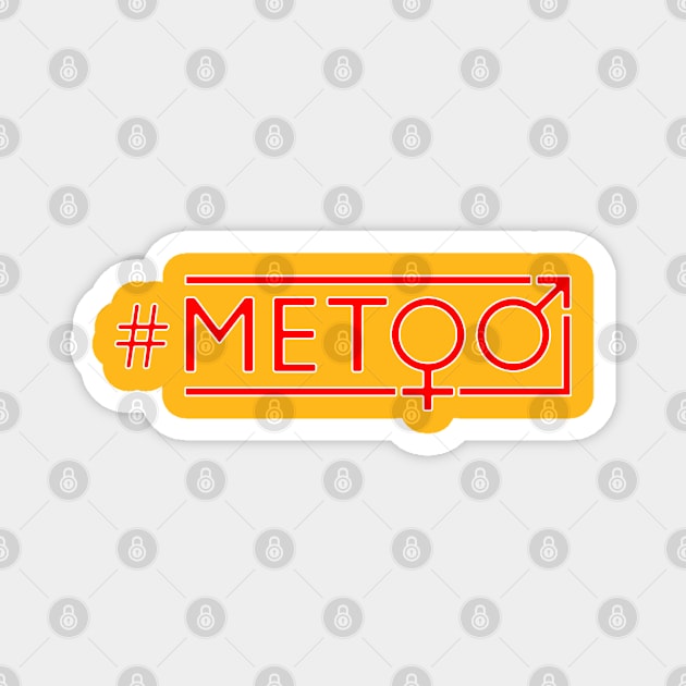 hashtag metoo - gender symbols - red Magnet by EDDArt