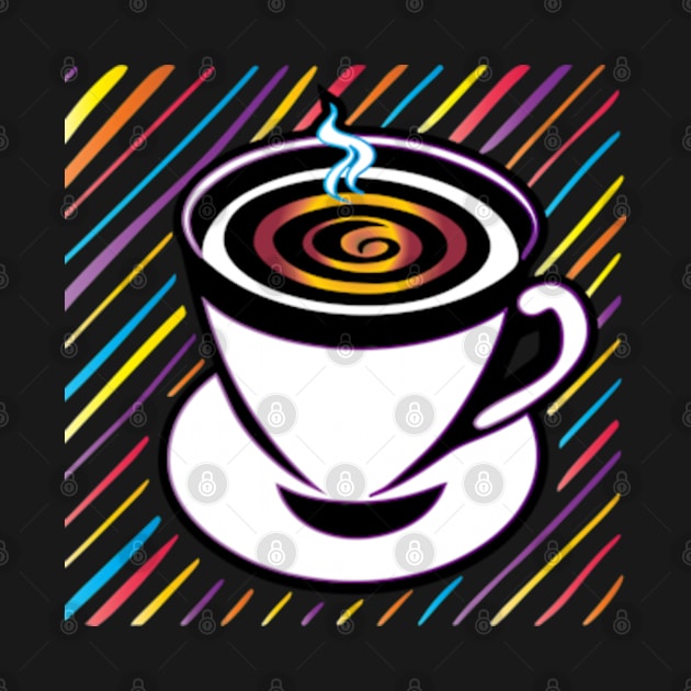 Hot Coffee Pop Art by ArtFactoryAI