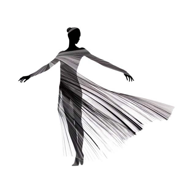 Dynamic Minimalism: Capturing the Essence of Dance in Line Art by ArtVault23