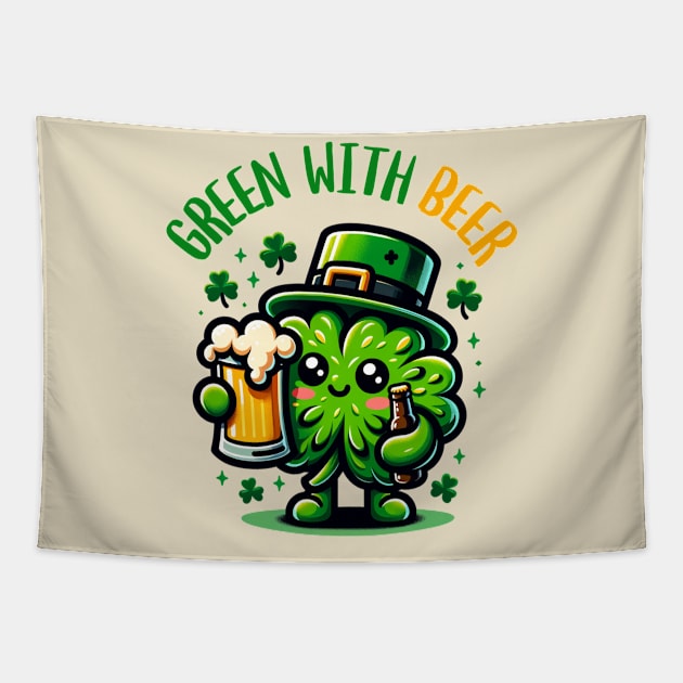 Green with Beer Tapestry by Odetee