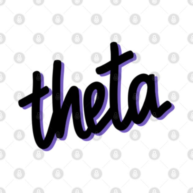 Greek Alphabet: theta (black-green) by LetsOverThinkIt