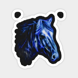 Blue Horse Art Magnet
