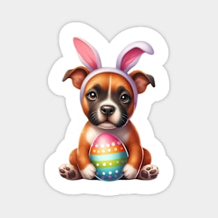 Easter Staffordshire Bull Terrier Dog Magnet