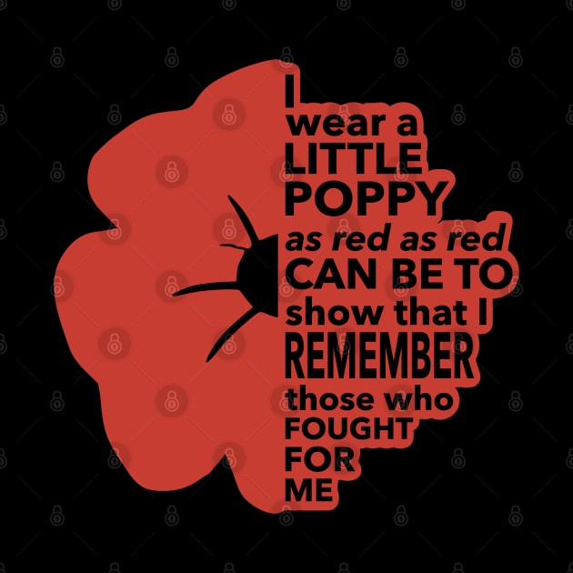 Poppy Poem for Remembrance Day by Yule