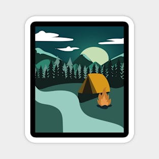 Camping design fat vector Magnet