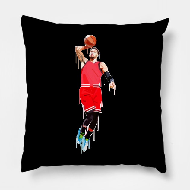 ZACH LAVINE DUNK Pillow by Vector Baturaja