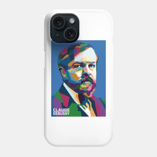 Abstract Pop Art Claude Debussy in WPAP Phone Case