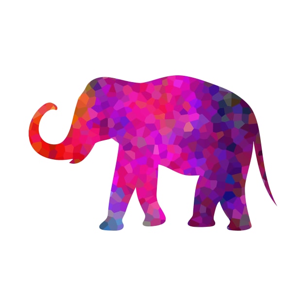 Colorful Elephant Abstract Art by SartorisArt1