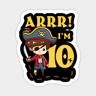 10th Birthday Pirate Captain Magnet